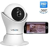 VINSION 1080p Wireless WiFi IP Camera with 3D Navigation Panorama, Home Security Surveillance Video Camera for Baby/Elder/Pet/Nanny Monitor with Night Vision and Two Way Audio
