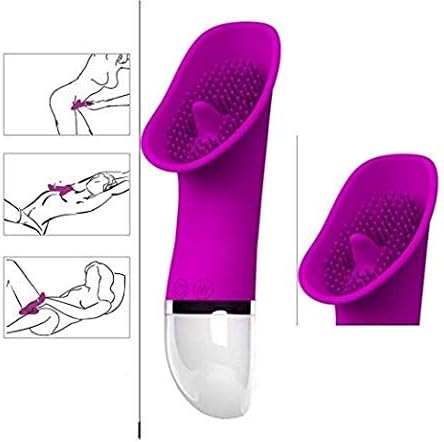 JunRP Noiseless and Wireless Tongue Vibrate Toy Oral Tongue Simulator,Waterproof 30-Frequency Multi Speed Vibration Wand -A01