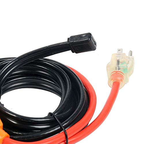 9milelake Cold Weather Pipe and Valve Heating Cable with Built-in Thermostat - 9 Feet