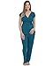Kindred Bravely Davy Ultra Soft Maternity & Nursing Pajamas Sleepwear Set (Teal, Large)