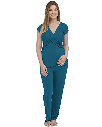 image for Kindred Bravely Davy Ultra Soft Maternity & Nursing Pajamas Sleepwear 