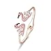Paitse Jewelry Crystal Inlaid Flamingo Shape Women's Fashion bangle Bracelet (Pink)