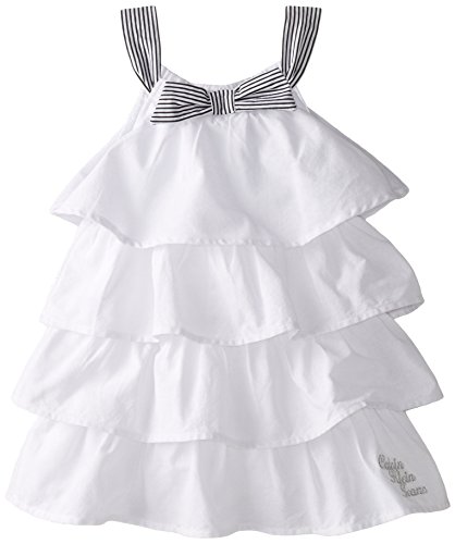 calvin klein white ruffle dress