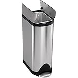 simplehuman Butterfly Step Trash Can, Stainless Steel, 30 L / 7.9 Gal