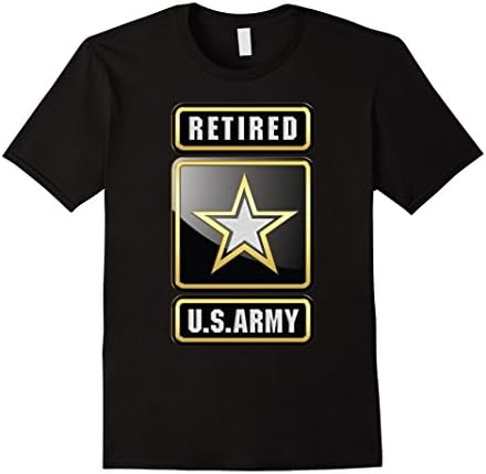 Mens US Army Retired Tshirt XL Black