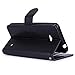 Lumia 640 Case, LK Lumia 640 Wallet Case, Luxury PU Leather Case Flip Cover Built-in Card Slots & Stand For Microsoft Lumia 640, BLACK
