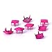 100pcs Pyramid Studs Spots Punk Spikes for DIY Craft Leathercraft - Hot Pink