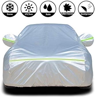 Compatible with Car Covers Cadillac Escalade,Thickened Leather Textured Aluminum Film Waterproof All-weather Protection (Size : 5661x2010x1946MM)
