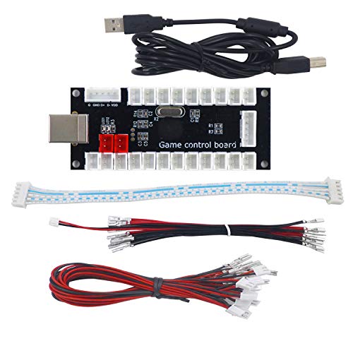 image for SJ@JX Arcade Game DIY Kit 2 Player Zero Delay USB Encoder LED Button J