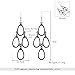 D EXCEED Fashion Chandelier Drop Earrings Teardrop Shaped Chandelier Crytal Dangle Drop Earrings for Women Black