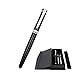 Rollerball Pens Fine Point, Micro 0.5mm Black Ink for Men with Pen Bag and 2 Refills