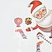 Shine-Co Happy Christmas Decorations Window Clings Wall Sticker Decals for Home Office Party Decor (Cute Santa and Snowman)