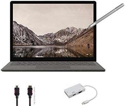 2017 Surface Laptop Bundle (4 Items): Surface Laptop Graphite Gold Core i5, 8GB, 256GB SSD, Surface Pen V4 (2016), Mini DisplayPort Adaptor and HDMI Cable