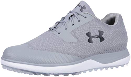 Under Armour Men's Tour Tips Knit Spikeless Golf Shoe, Steel (100)/Zinc Gray, 12