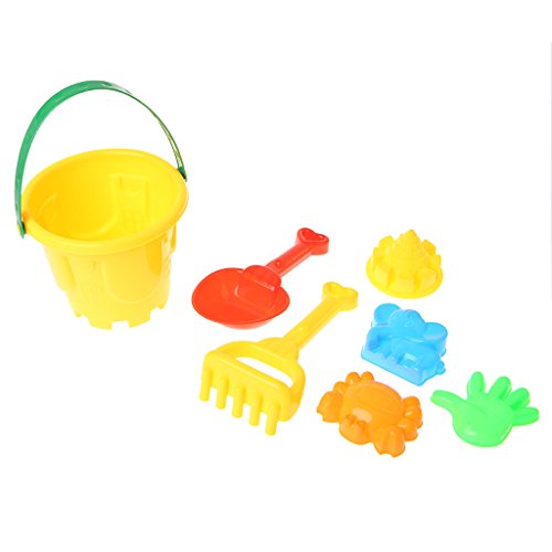 JAGENIE 7Pcs Sand Beach Toys Bucket Spade Shovel Rake Dune Water Tools Set for ChildrenChristmas New Year Gift,1 pc, Random Delivery - Thumbnail 6