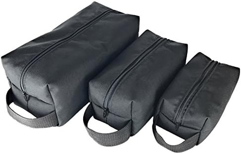 500d Cordura Nylon Canvas Toiletry Bag/ Shaving Bag/ Dopp Kit/ Bathroom Organizer/ Travel Bag (Handmade in California) (Large (12L x 6.5W x 5T), Black)
