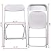 JAXPETY 20 PCs Commercial Plastic Folding Chairs Stackable Wedding Party Event Chair (20-Pack, White)
