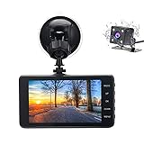 Veoker DashCam, Dash Cam,Dual Lens Dashboard Camera Recorder, 1080P FHD, 4" LCD Screen,Night Vision, 170&deg; Wide-Angle View, G-Sensor, WDR, Loop Recording Night Mode