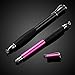 MEKO [2Pcs] [2nd Gen] Universal Disc Stylus Pens, [2 in 1 Precision Series] for iPhone X/8/8plus iPad/iPad Pro/iPad Mini and All Capacitive Touch Screens Bundle with 6 Replacement Tips(Black/Pink)