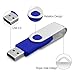 RAOYI 50Pcs 2GB USB 2.0 Flash Drive Bulk Swivel Memory Stick Thumb Drives Pen Drive Fold Storage Thumb Stick (2G, Blue)