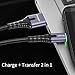 Essager USB Type C Cable Fast Charging with LED Light(3A 2 Pack/6.6FT),i-Dawn Premium Nylon Braided USB C Cord Compatible Samsung Galaxy Note 9,8,S10,S9,S8,Google Pixel 2/3XL -Grey