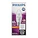 Philips LED B12 Warm Glow Dimmable 500-Lumen, 2700-2200 Kelvin, 7-Watt (60-Watt Equivalent) Candle Light Bulb, E26 Medium Base, Soft White, 10-Pack