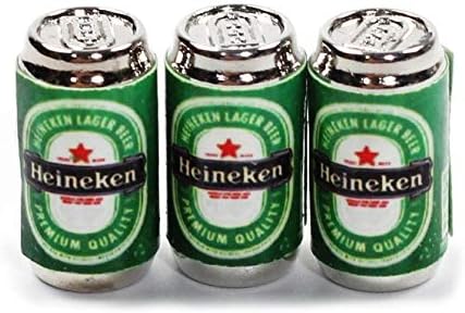 MINIA Miniature Set 1:12 Scale Soda Beverage Can Coffee Mug Cup Coke Dollhouse Decoration (Heineken 3 cans)