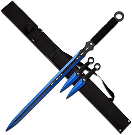 Blue Sword And Throwing Knife Set