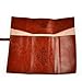 Leegoal Twilight Retro Bandage Synthetic Leather Pen Bag Pencil Case Makeup Pouch(Dark Brown)