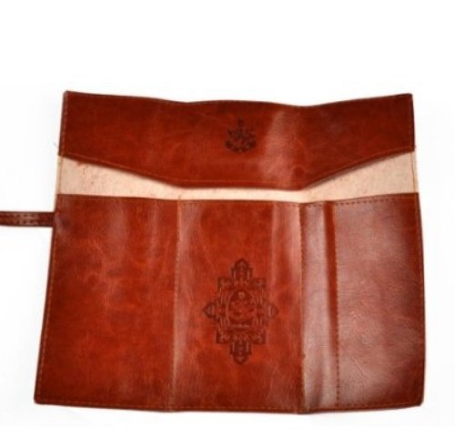 ReNext Cat Retro Leather Pen Pouch Bag Case Holder (Deep Brown)