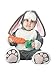 InCharacter Baby's Lil Character Baby Bunny Costume, Dark Grey/White/Pink, 12-18 Months