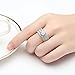 Bamoer Set of 3 18K White Gold Plated Wedding Finger Ring CZ Cubic Zirconia Jewelry (7)