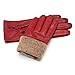 Harssidanzar Women's Nappa Lambskin Genuine Soft Leather Lined Cashmere Gloves GL006