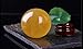Sinen 3.6cm-4.2cm Small Size Natural Citrine Calcite Quartz Crystal Sphere Citrine Ball Healing Gemstone +Wooden Stand