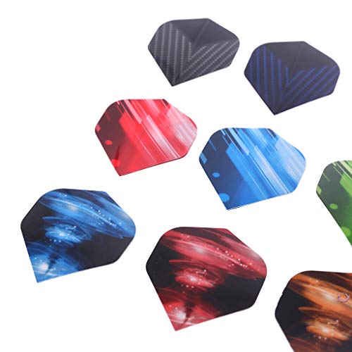 CONtenct 21 Pcs Durable Standard Slim PET Dart Flights Leaves Stable Colorful Darts Game Accessories Equipment Supplies with Family - Thumbnail 6