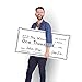 Giant Fake Check - 2 x 4 Foot Coroplast Novelty Check for Fundraiser and Raffle Prizes - Big Blank Check (1)