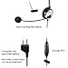 Arama PTT MIC Headphone Headset w/Adjustable Band for Midland GMRS FRS Radios (2 Pack)