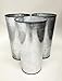 3 pc Primitive Galvanized Buckets French Style Taper 9 inch Tall