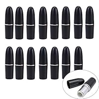 VinBee 15Pcs Black Bullet Empty Lip Balm Lipstick Tubes Container