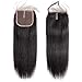 Flady Brazilian Straight Human Hair 4 Bundles with Middle Part Closure 10A Unprocessed Virgin Brazilian Straight Hair Bundles with Closure (16 18 20 22+14inchclosure)