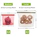 Reusable Silicone Food Storage Bags-6 packs, 2xLarge & 4xMedium Airtight Seal Food Preservation Bag, Plastic Conteiner Food Preservation Bag for Snacks, Sandwiches, Fruits, Lunch, Liquid, Meat