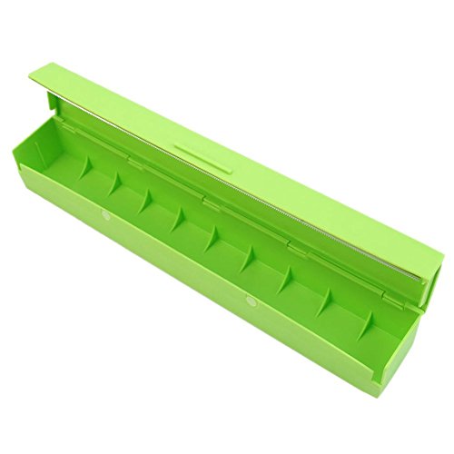 Cling Film Cutter - SODIAL(R) Plastic Kitchen Foil And Cling Film Wrap Dispenser Cutter Storage Holder£¨Green£ - Thumbnail 3