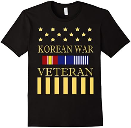 Men's Korean War Veteran T-Shirt Veteran Shirt Large Black