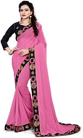 Women's Georgette Saree With Unstitched Blouse