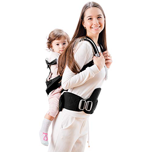 Baby Carrier for Men & Women - All Carry Positions Baby Carrier - Infant Carrier - Backpack Baby Carrier -Hiking Baby Carrier - Cotton (Black Camel)