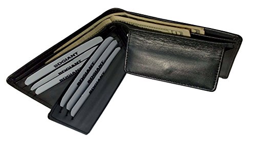 Bdgiant Men's Genuine Leather Extra Capacity Flap ID & Coin Purse Bifold Wallet-black