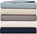 Amazon Basics Lightweight Super Soft Easy Care Microfiber 4-Piece Bed Sheet Set with 14-Inch Deep Pockets, Cal King, Navy Blue