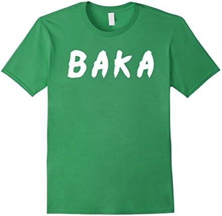 Mens Funny Baka Shirt Japanese Anime Manga Tshirt XL Grass