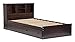 Palace Imports 100% Solid Wood Kansas Twin Mate’s Bed, Bed Only, Java, 15”H x 42”W x 76”L, 12 Slats, 2 Drawers Included. Optional Headboard, Rail Guard Sold Separately. Requires Assembly