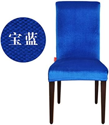 Chair Cover Jacquard Spandex Stretch Dining Machine Washable Restaurant For Weddings Banquet Hotel royal blue back height max 49cm